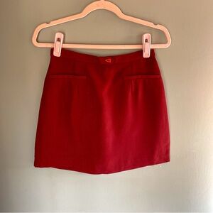 90s Vintage Red Skirt